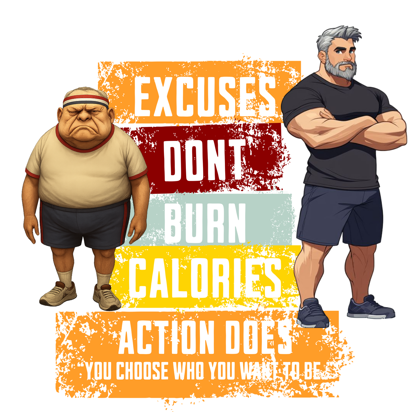 Excuses Don’t Burn Calories T-Shirt – Funny Fitness Tee – Motivational Gym Shirt for Men – Workout Gift Idea