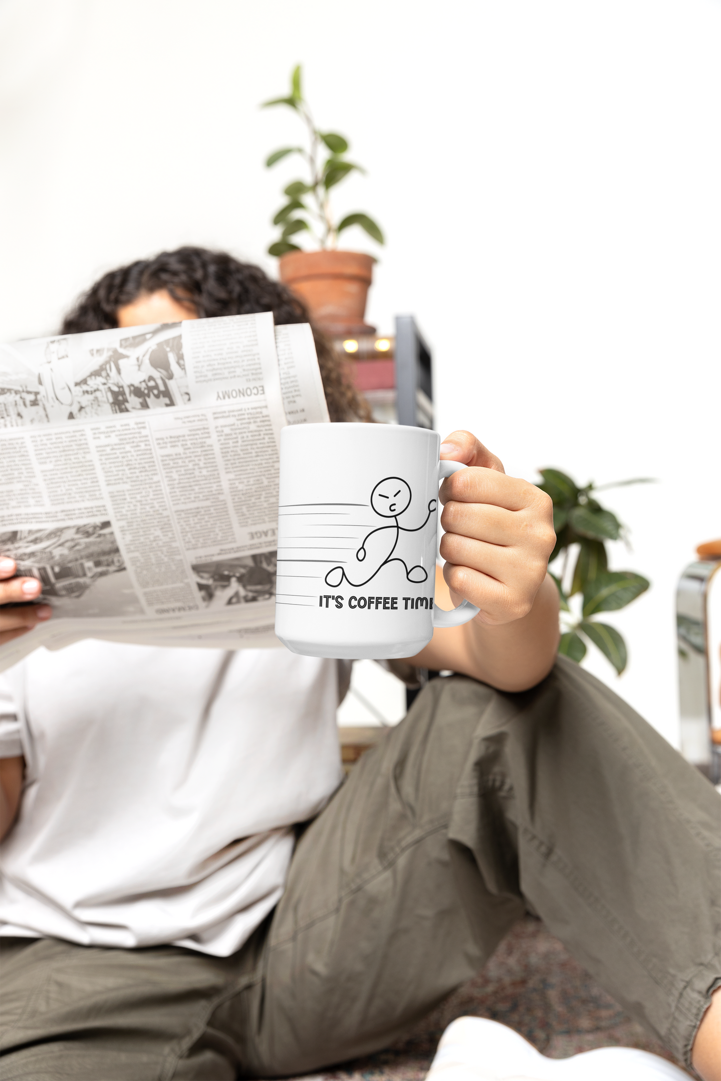 “Funny Coffee Mug – It’s Coffee Time – Motivational Gift for Office & Home”