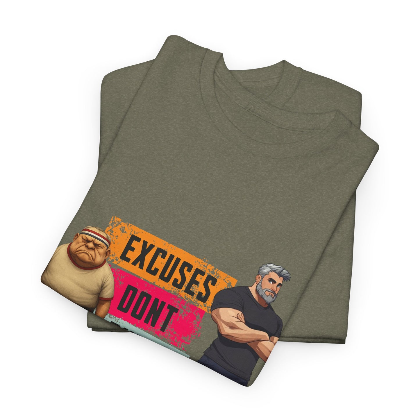 Excuses Don’t Burn Calories T-Shirt – Funny Fitness Tee – Motivational Gym Shirt for Men – Workout Gift Idea