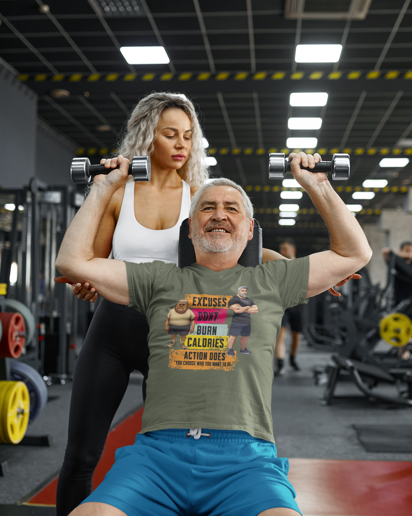 Excuses Don’t Burn Calories T-Shirt – Funny Fitness Tee – Motivational Gym Shirt for Men – Workout Gift Idea