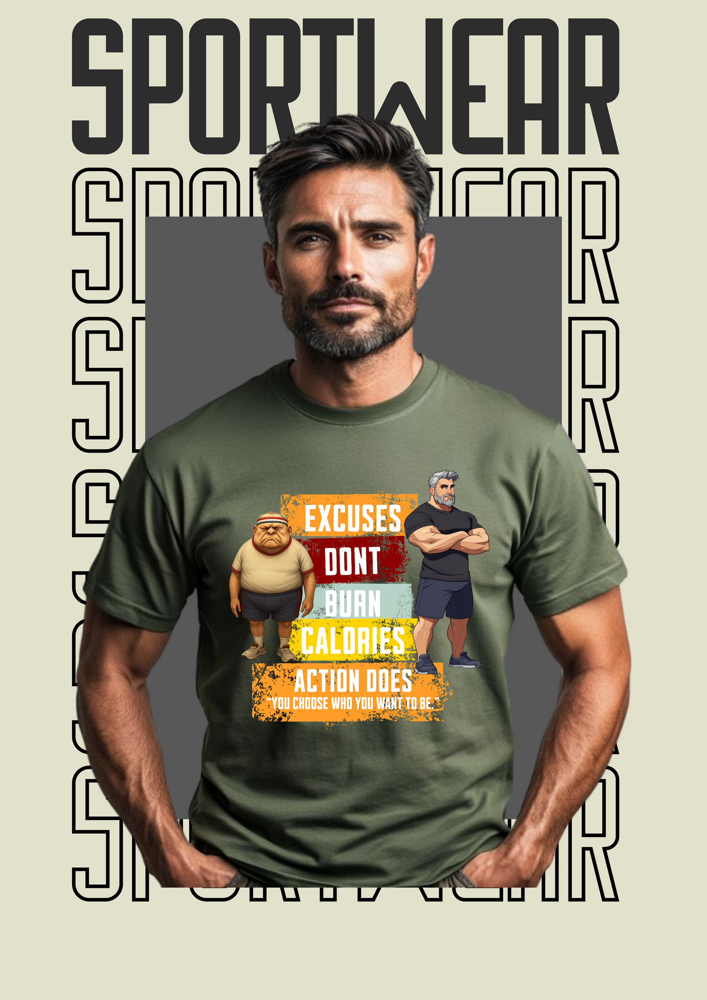 Excuses Don’t Burn Calories T-Shirt – Funny Fitness Tee – Motivational Gym Shirt for Men – Workout Gift Idea