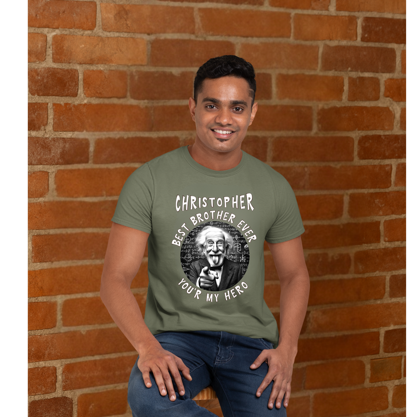 Best Brother Ever T-Shirt – You're My Hero Funny Einstein Gift for Brother Birthday or Any Occasion